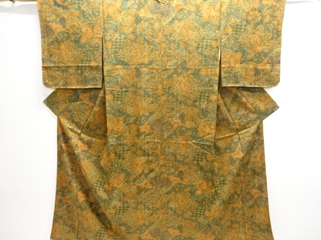 JAPANESE KIMONO / KOMON / FLORAL SARASA